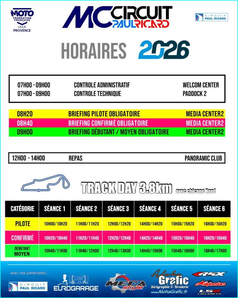 Horaire Roulage